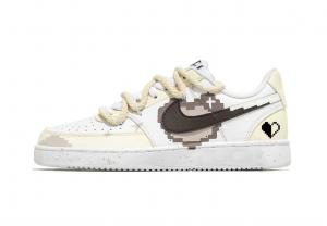 Court Vision 1 Fantasia, Heartfelt устойчивые к истиранию low top скейтборд обувь мужские beige Nike, бежевый