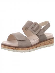 Босоножки на танкетке серого цвета Caprice