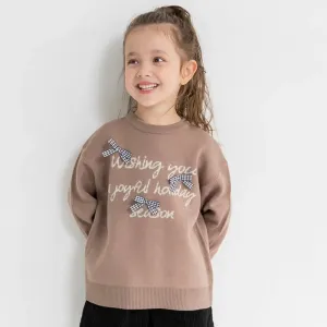 Вязаный свитер с логотипом в виде ленты Branshes, цвет Brown