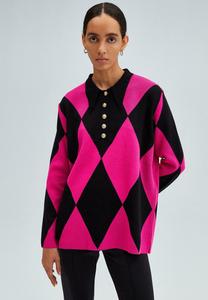 Свитер Diamond Patterned Touché Privé, цвет fuchsia