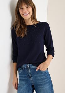 Джемпер Cecil MIT GLITZER, Blau/Dark Blue