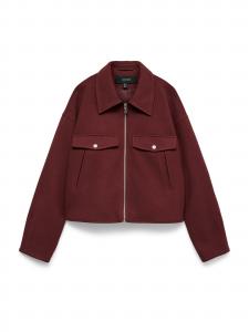 VERO MODA Куртка межсезонная 'VMFortunefrej' в цвете карминный красный