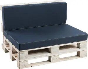 Подушка для поддона, садовая подушка, подушка для сиденья, подушка для спины ПФК (спинка 120х60, темно-синяя)