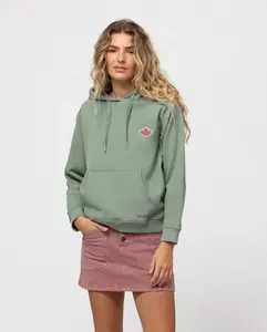 Женская толстовка с капюшоном и логотипом Noon, зеленый