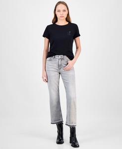 Женские расклешенные джинсы до щиколотки BOSS Orange, Gray