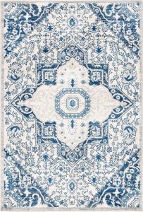 Ковер SAFAVIEH, 61 x 122 см, Brentwood Collection Cream/Blue BNT816 Oriental Medallion Non-Shedding для гостиной и спальни