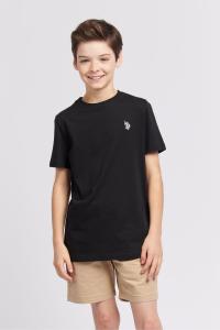 Футболка для мальчиков с изображением двойного гонщика U.S. Polo Assn, черный