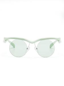 Prada Eyewear солнцезащитные очки в круглой оправе, зеленый