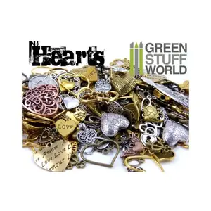 Бусины-сердечки (85г), Accessories - Steampunk - Beads & Trinkets