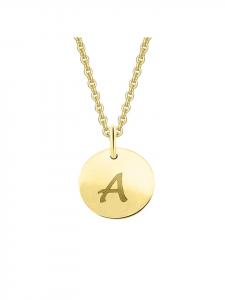 ONE ELEMENT Подвеска в виде буквы А из желтого золота 333 пробы, диаметр 11,0 мм