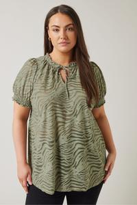 Блузка Burnout с завязкой на шее Evans, зеленый