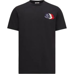 Футболка с вышитым логотипом Moncler, синий