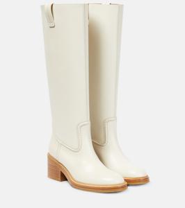 Сапоги из кожи Mallo до колена Chloé, Eggshell