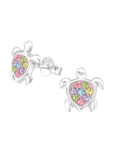 Alexander York Серьги-гвоздики «Черепаха», из серебра 925 пробы, комплект из 2 штук