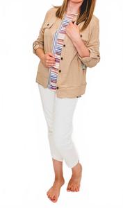 Куртка с бахромой по подолу цвета хаки Multiples, хаки