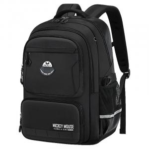Студенческий рюкзак из полиэстера обычный детский разноцветный Disney, черный