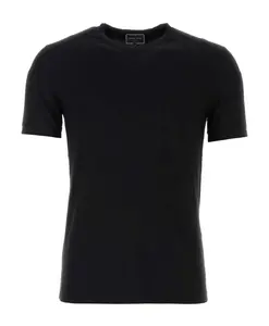 Футболка из эластичной вискозы Giorgio Armani, черный