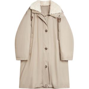 ELLE Пуховик Women's Camel Lapel Moderate Parka