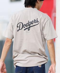 Футболка с коротким рукавом, с принтом MLB на спине NEW ERA, бежевый