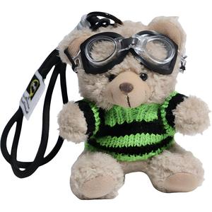 Плюшевый кулон Pilot Bear Dolls высотой 11 см ROUERXIONG, черный