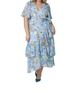 Платье Brittany - плюс в светло-голубом Tanya Taylor