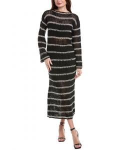 Faithfull The Brand Jesolo Платье Макси Вязание Крючком, черный