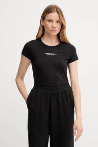 Хлопковая футболка Armani Exchange, черный