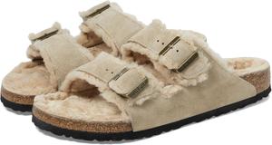 Женские сандалии Birkenstock Arizona из овчины и замши, Taupe