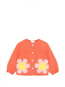 Куртка с цветочными аппликациями Stella McCartney Kids, оранжевый
