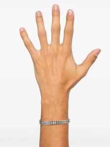 Браслет Le Gramme с пирамидкой и гильошированием, серебристый