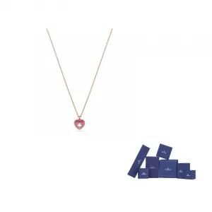 Swarovski Синтетический цирконий, искусственный кристалл, розовое золото ожерелье женское rose gold