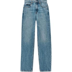 Миди с завышенной талией расслабленные прямые пойнтеле трусы винтажные светло-индиго Alexander Wang, синий