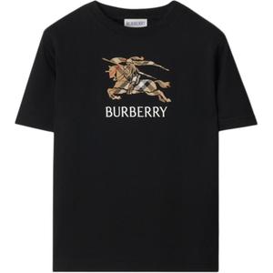 Детская футболка с круглым вырезом, средней толщины Burberry, черный