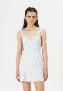 Платье Hollister Co. BARE SOFIA DROP WAIST BUTTON FRONT MINI DRESS, White/Light Blue