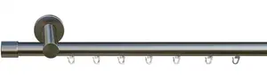 Карниз для штор "My home" TANBUL" 200 см, Ø 20 мм, цвет edelstahlfarben/silberfarben