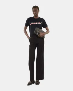 Женские шерстяные костюмные брюки The Kooples, черный