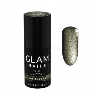 Гибридный лак для ногтей Glam Nails 612 Silver Stardust 6 мл