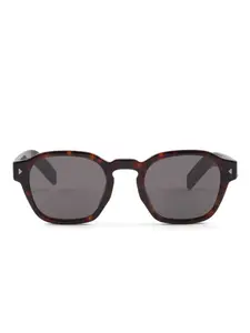 Солнцезащитные очки в геометричной оправе Prada, коричневый