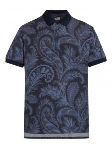 Рубашка поло с принтом пейсли ETRO, синий