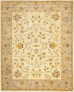 Ковер ручной работы SAFAVIEH, 92 x 153 см, Bergama Collection Ivory / Light Grey BRG135A Oriental Premium Wool