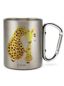 Кружка из нержавеющей стали с жирафом для детей, без слов, серебристого цвета Mr. & Mrs. Panda