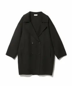 Пальто-бушлат из шерсти и кашемира Column, цвет Black