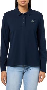 Женская поло для гольфа Lacoste с длинным рукавом, Navy Blue