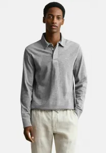 Выстиранная плотная регбийная рубашка-поло Gant, Ceramic Grey