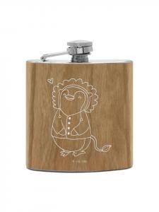 Mr. & Mrs. Panda Фляга Flachmann Igel Familie ohne Spruch in Braun