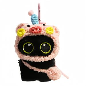 Cute Chip Ободок с поросенком большие глаза black cat милый изысканный брелок кукла высота 10см