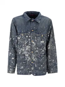 Пиджак с пуговицами и принтом в виде брызг краски Polo Ralph Lauren, синий