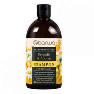 Очищающий шампунь для волос «Прополис + Лопух» 380 мл Barwa