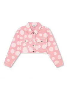 Джинсовая куртка в горох Marc Jacobs Kids, розовый