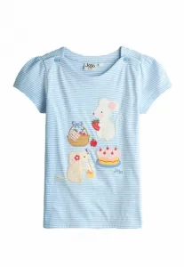 Футболка с принтом стандартного кроя Jojo Maman Bébé, Blue Mouse Picnic